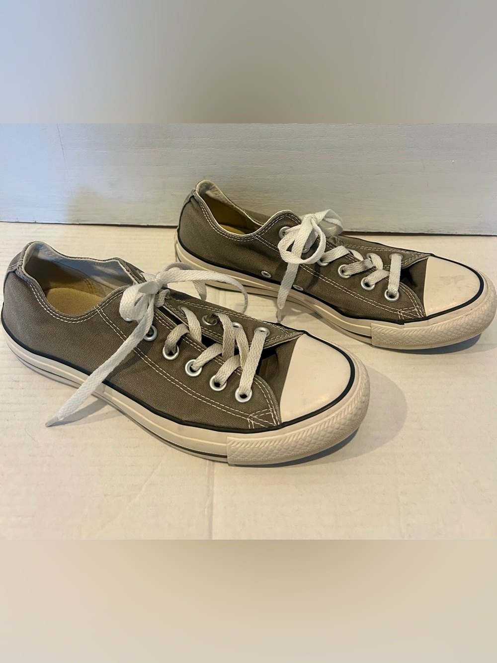 Converse Women’s Low-Top Canvas Sneakers in Gray